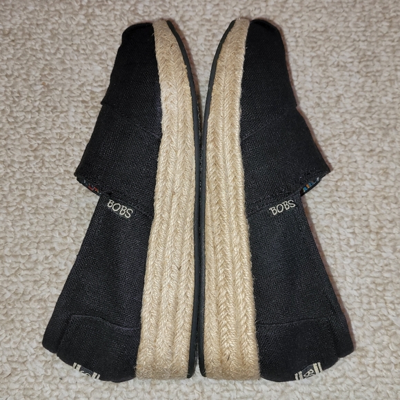 Bobs from Sketchers High Jinx Espradrille Wedge Slip On Womens size 9.5 Black. - Picture 4 of 8